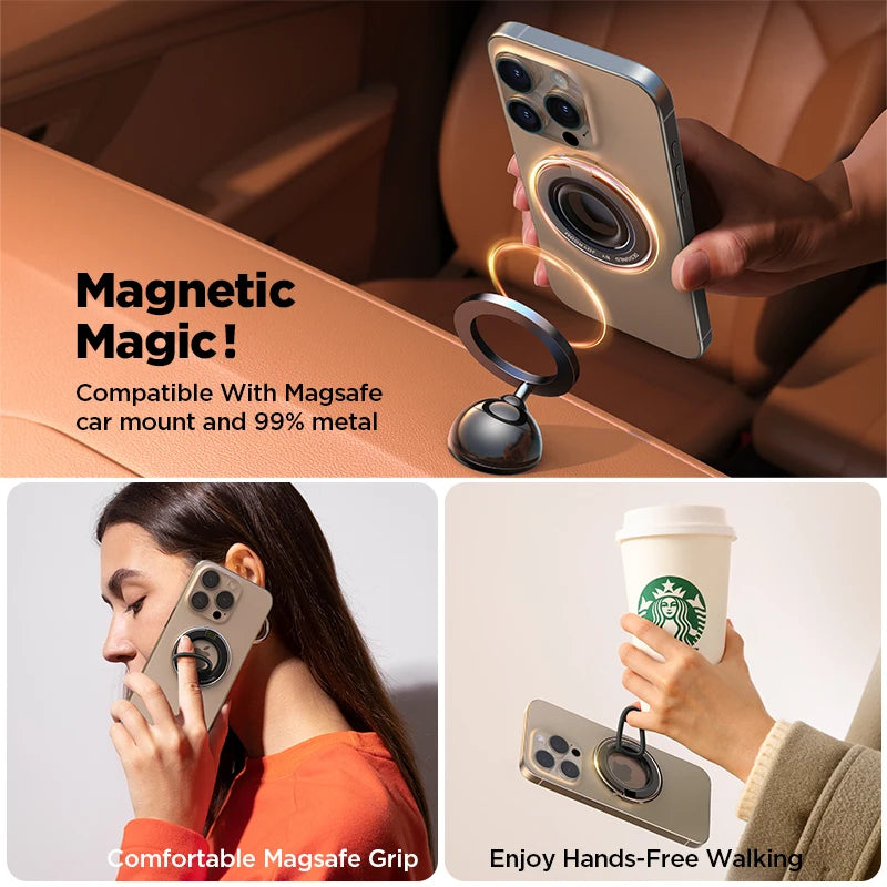 Ring Phone Holder Colorful Magnetic Kickstand Silicone