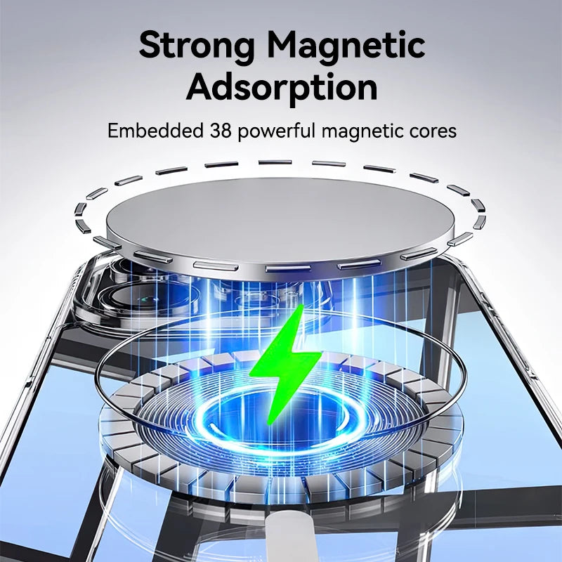 Magnetic Case For iPhone 15 16 (Wireless Charger Thin Cover)