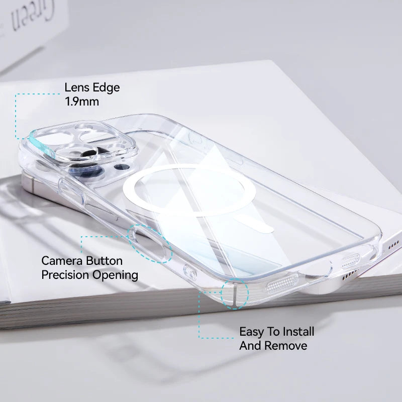 Magnetic Case For iPhone 15 16 (Wireless Charger Thin Cover)