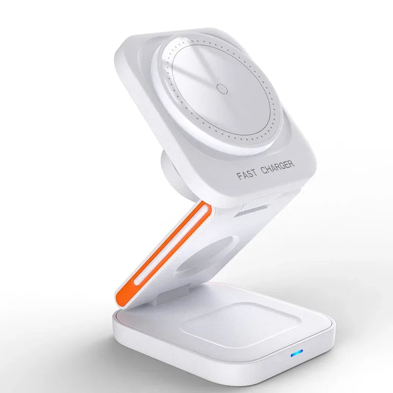 Foldable Fast Magnetic Wireless Charger Station 30W 3 in 1