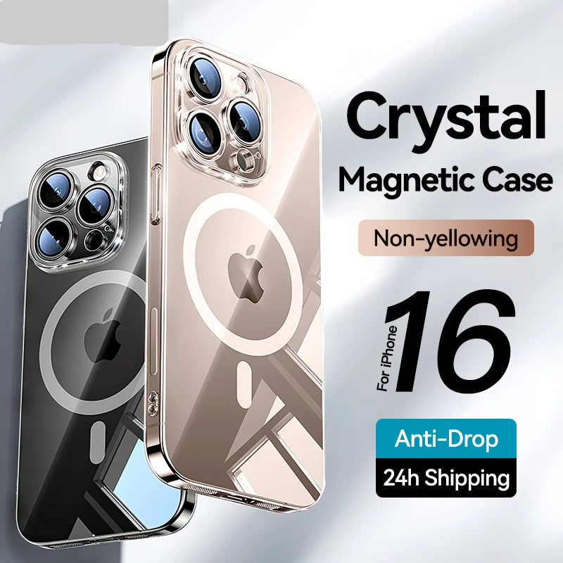 Magnetic Case For iPhone 15 16 (Wireless Charger Thin Cover)