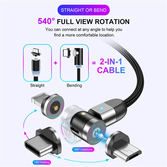 360 Magnetic USB Cable Fast Charging