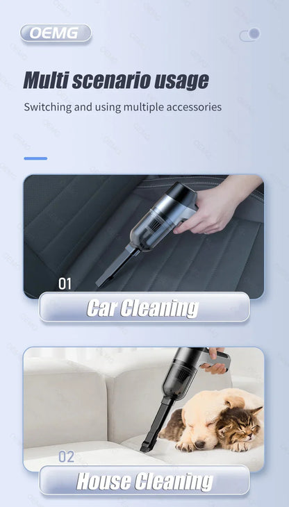 Mini Car Vacuum Cleaner Wireless Handheld