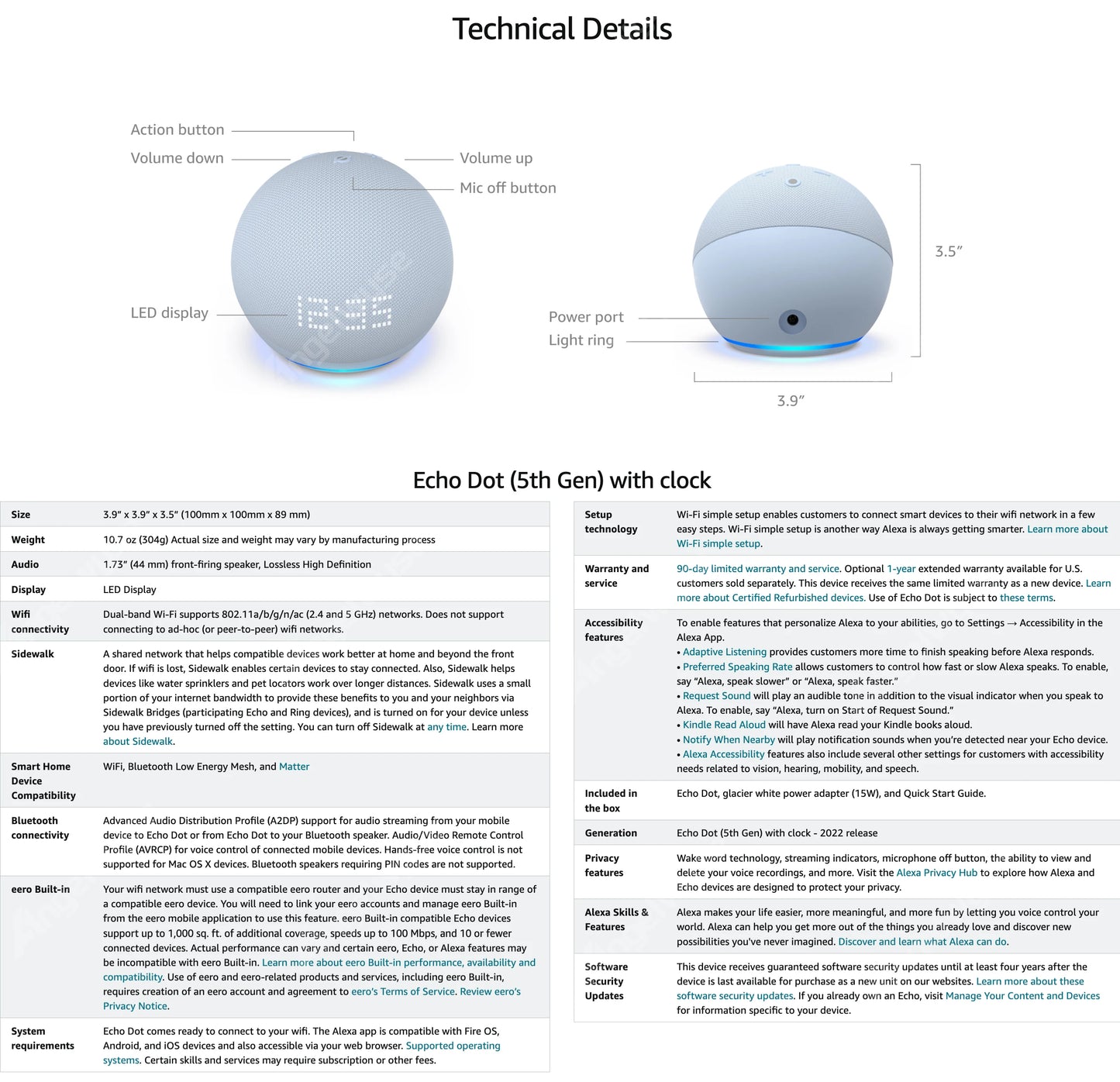 Original Alexa Echo Dot 5th Generation