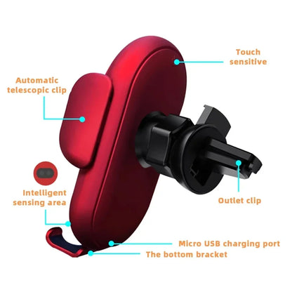 Fashion Qi Fast Wireless Charger Car Phone Holder