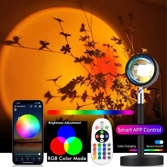 16 Colors RGB Photography Sunset Lamp Led Usb Projector