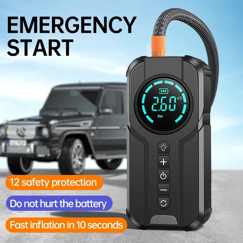 4 In 1 Car Jump Starter And Air Pump Power Bank