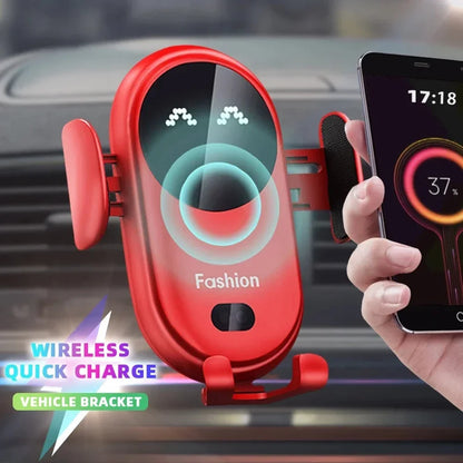 Fashion Qi Fast Wireless Charger Car Phone Holder