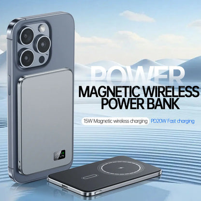 Ultra Thin Power Bank Magnetic Wireless Fast Charging