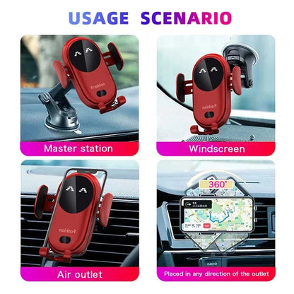 Fashion Qi Fast Wireless Charger Car Phone Holder